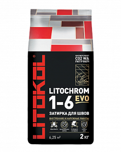 Затирка LITOCHROM 1-6 EVO Цвет: LE.120 жемчужно-серый 2 кг, Litokol