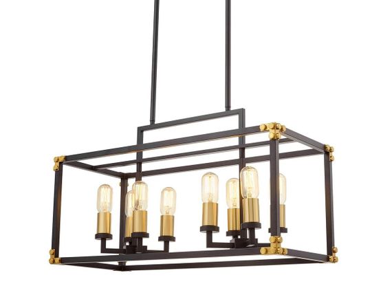 Подвесная люстра Lumina Deco Waldorf LDP 1140-8 BK+MD