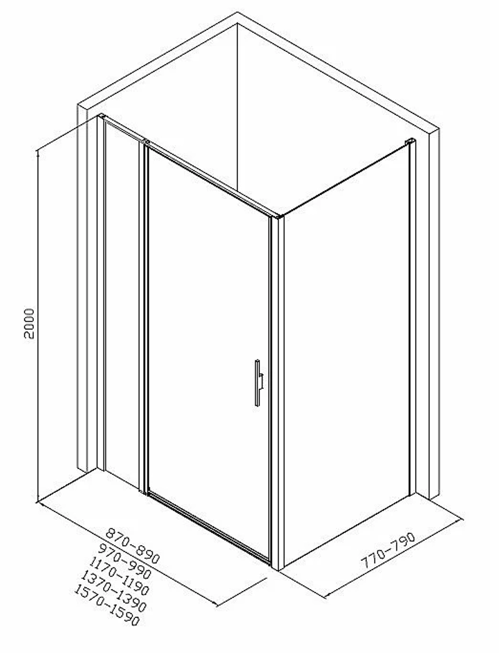 Душевой уголок Allen Brau Priority 100x80 3.31028.00 + 3.31040.00 прозрачный/хром