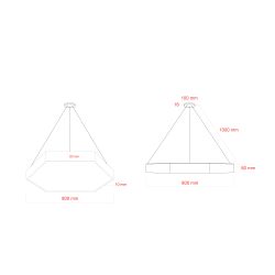 Светильник LED ЭРА Geometria SPO-122-B-40K-066 Hexagon 66Вт 4000К 5300Лм 800*800*80 черный подвесной драйвер внутри | Декоративные светильники Geometria