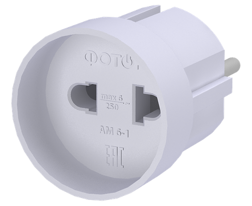 Переходник АМ 6-1 6А электрический 22844