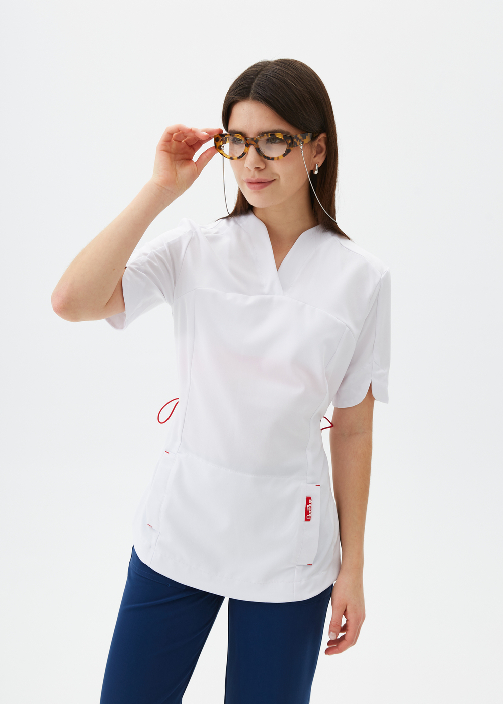 Топ медицинский женский Ньюлук, белый