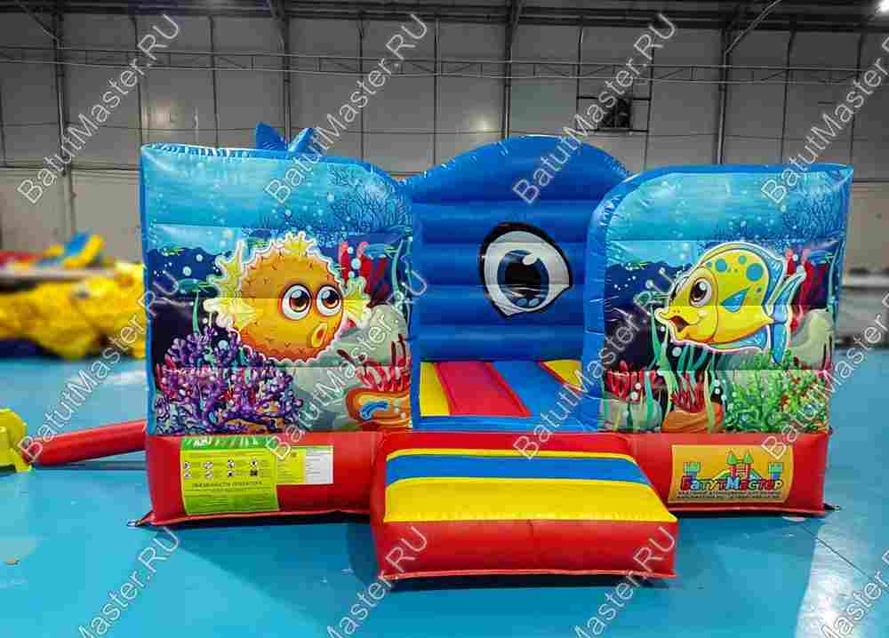 Коммерческий надувной батут "Морское царство 3", размер 3,7*2,5*2,5 м