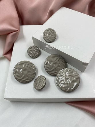 Пуговицы жатый металл матовое серебро