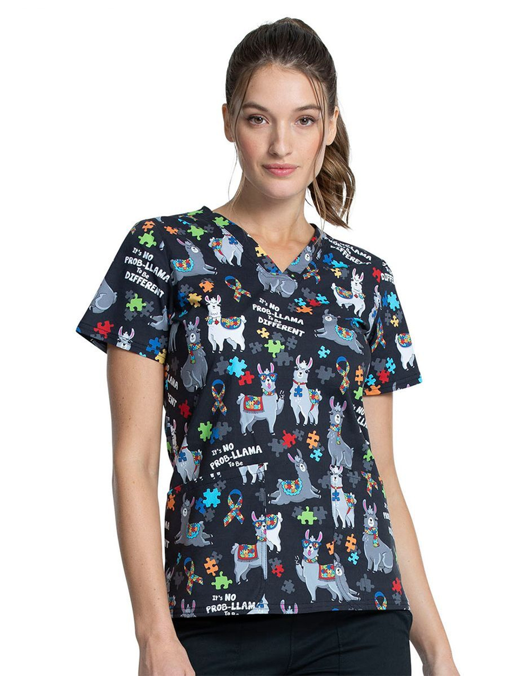 Топ медицинский женский Cherokee CK651, лама, XS