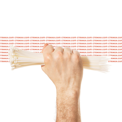 Стяжки морозостойкие Арктик 4х250 белые - 100 шт/уп | Хомуты кабельные морозостойкие