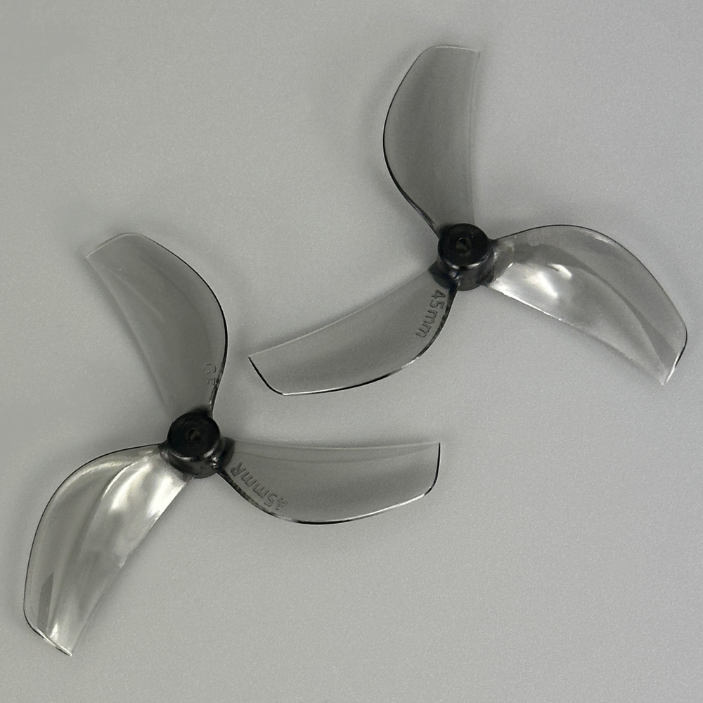 Пропеллеры Gemfan 45мм 3х лопастные под вал 1,5мм 8 штук черные (для Meteor75)