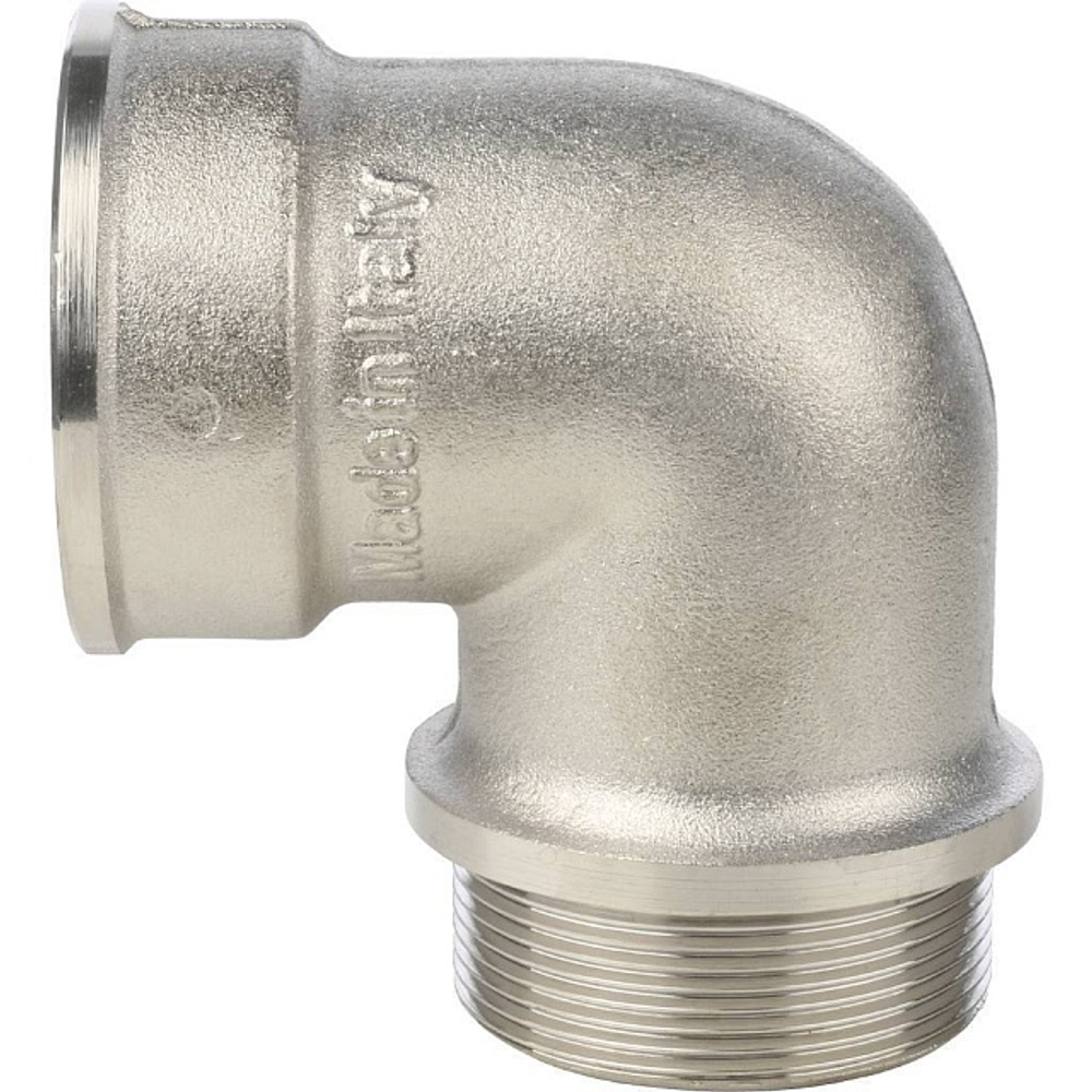 Переход с внутренней резьбы на наружную угловой с упором STOUT SFT 0016 - 2" (никелированный)