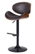 Стул барный JY1076 коричневый/черный