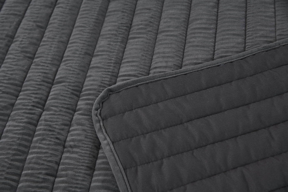 Покрывало 240x260 и 2 наволочки 50х70 Sofi De MarkO Фердинанд темно-серое