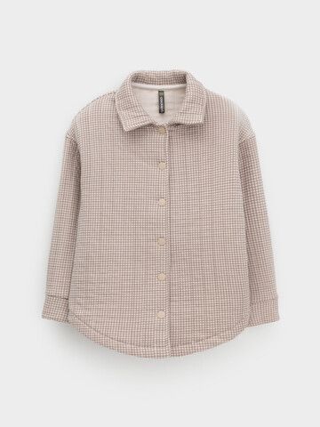 рубашка  для девочки  КР 302578/бежевый,гусиная лапка к625