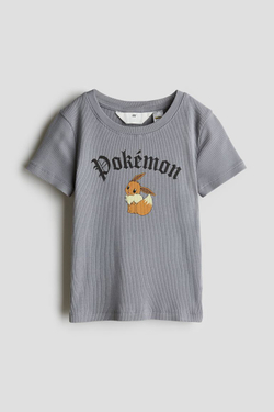 H&M Футболка с принтом, серый