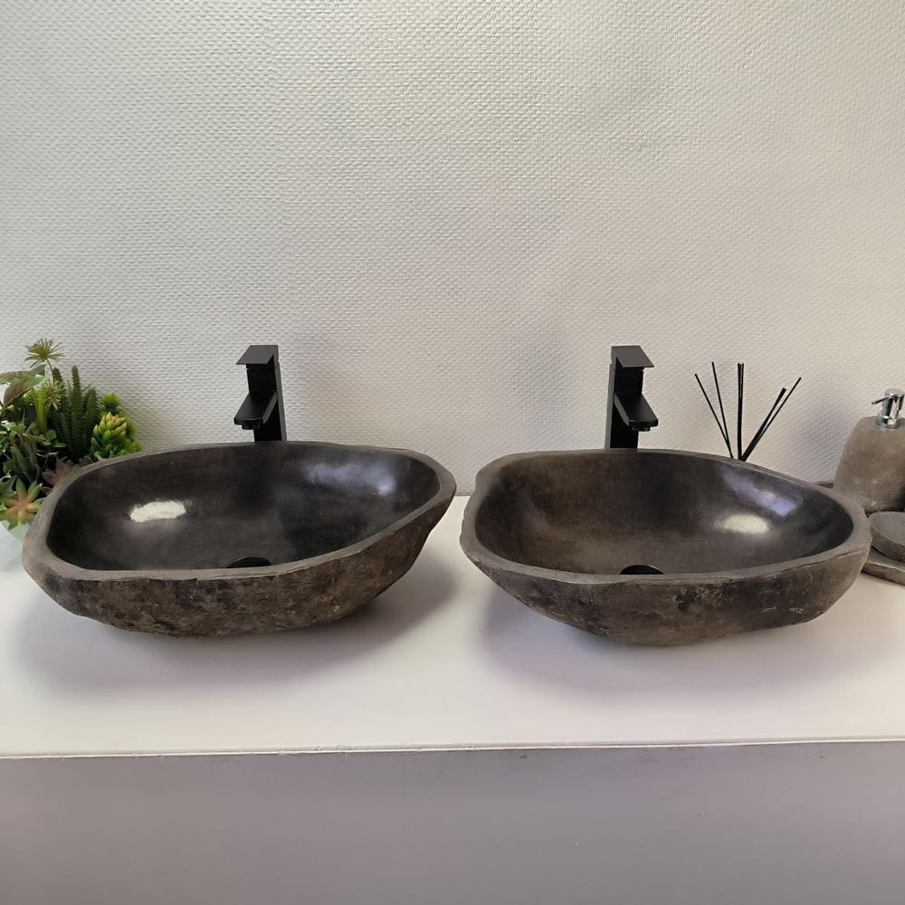 Раковина из речного камня RS63833 54*39*16 2шт 0127