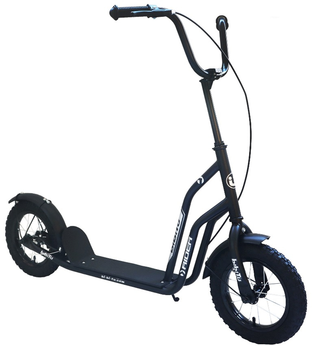 Самокат с надувными колесами BiBiTu RIDER SKL-120-AWS, Черный/серебристый