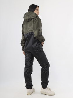 Спортивный костюм Prival Ветровлагозащитный женский, чёрный+хаки