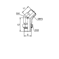 Штуцер FMH45 D10 ORFS 11/16 - BSP 1/4