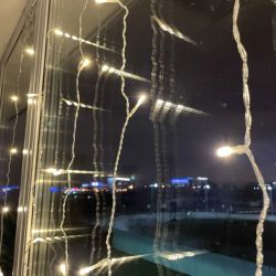 Светодиодная новогодняя гирлянда ЭРА ENOZ-2B Занавес уличная 2 м*2 м желтая 96 LED