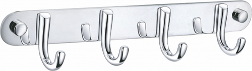 Вешалка с 4 крючками для ванной WONZON & WOGHAND, Хром (WW-9384-4)