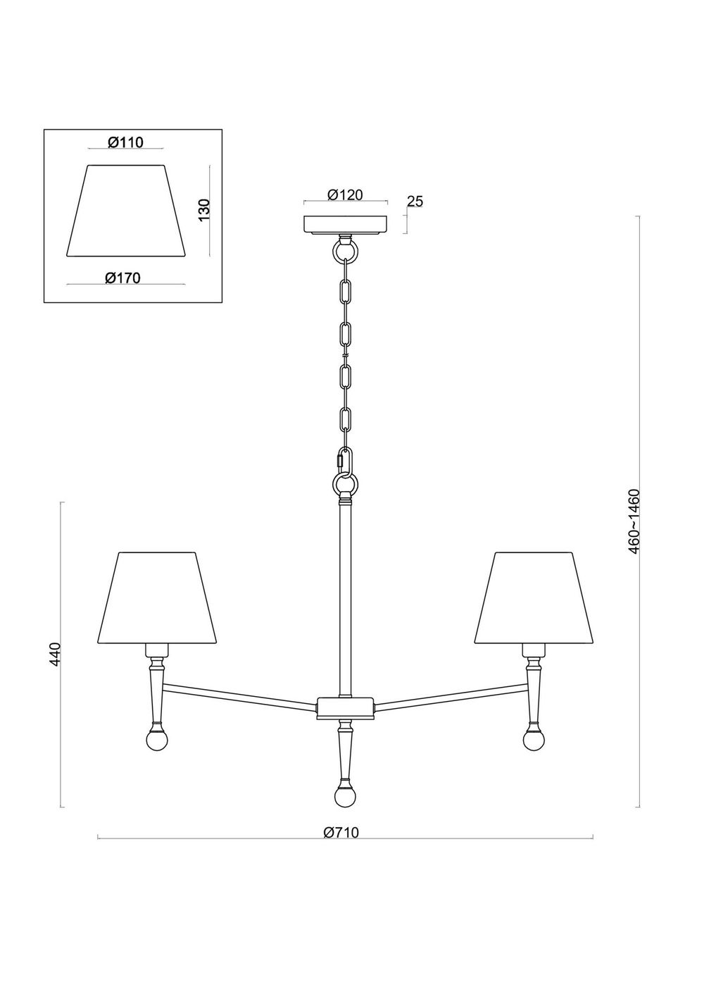 Подвесной светильник Freya FR5190PL-05BS