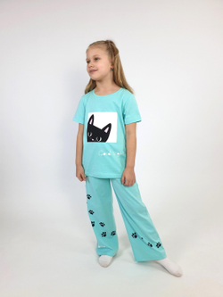 7-55-4 Пижама для девочки (фуфайка и брюки)