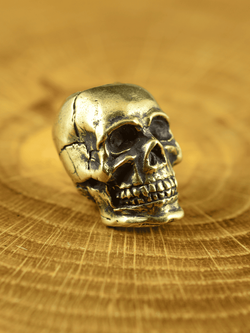Бусина «Череп» из латуни