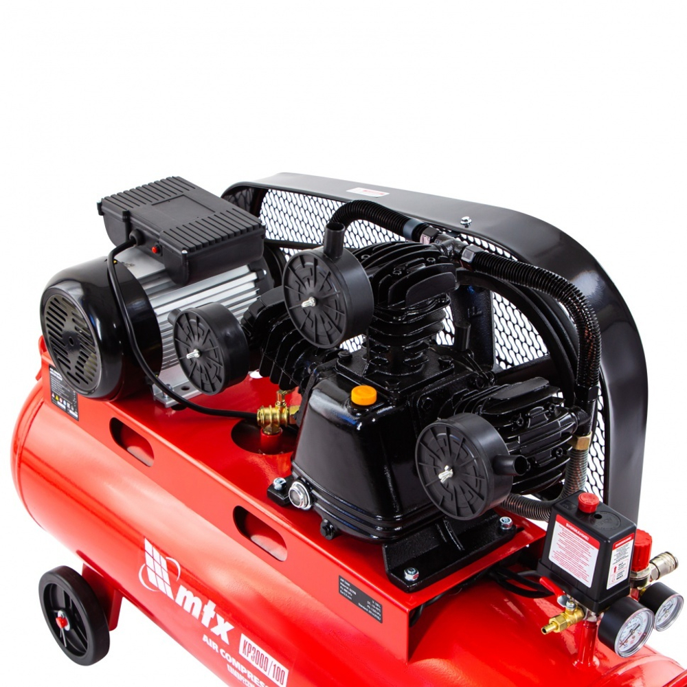 Компрессор воздушный ременный привод КР3000/100  3,0 кВт, 100 литров, 510 л/мин МТХ