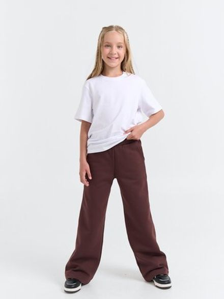 Брюки палаццо "Шоколад" утепленные 7+