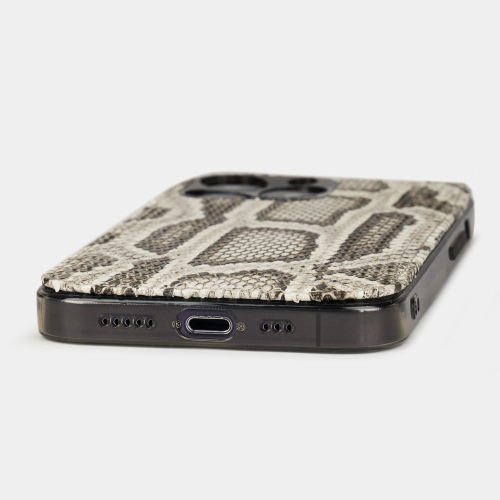 Чехол для iPhone 15 Pro Max из кожи питона, цвета Natur