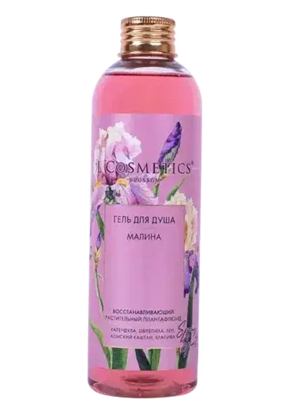 Гель для душа серии Spring Spirit «Малина» Восстанавливающий, ТМ L'COSMETIC