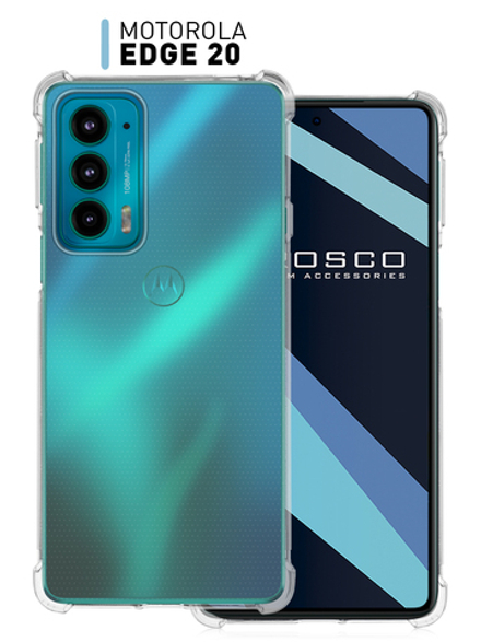 Чехол ROSCO для Motorola Edge 20 оптом (арт. MOTO-EDGE20-HARD-TPU-TRANSPARENT)