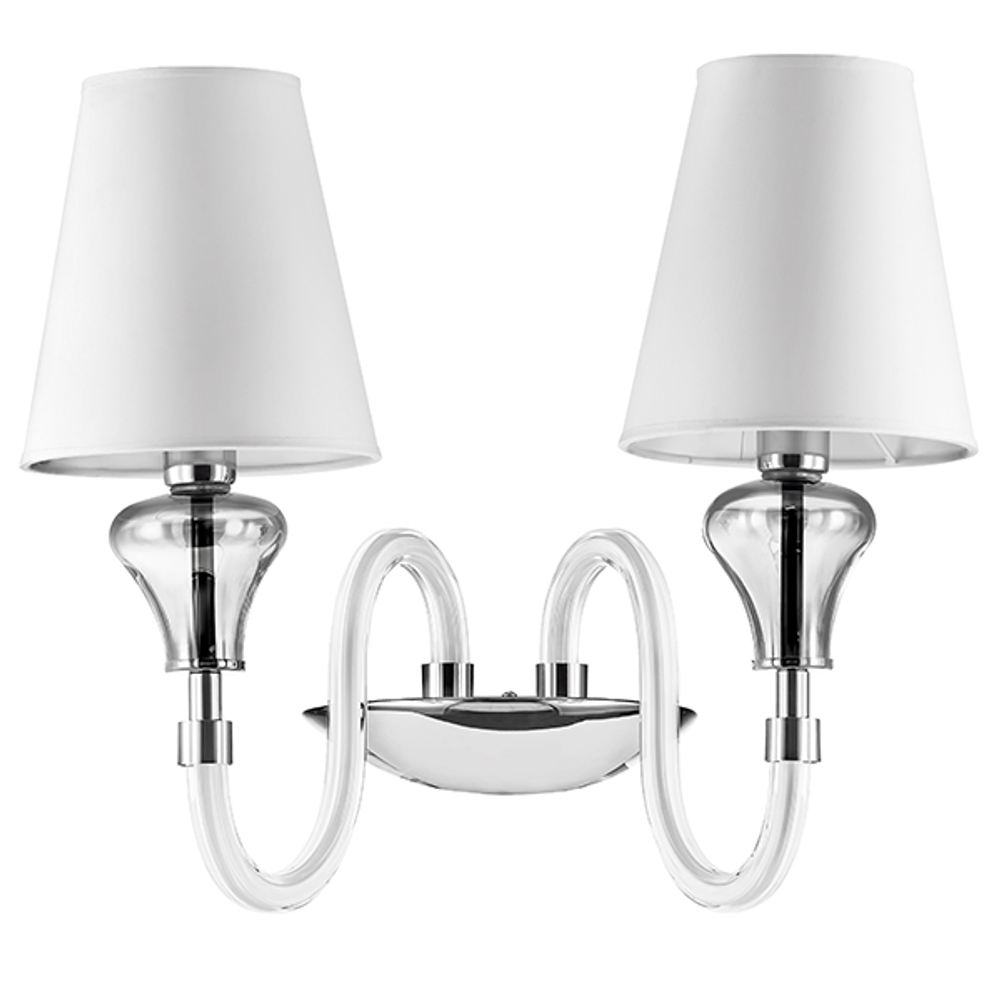 809626 Бра OTTO 2х40W E14 БЕЛЫЙ ткань