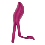 Сливовое двойное эрекционное виброкольцо 3см и 5см Anasteisha Germ AN015