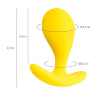 Желтая анальная втулка 5,5см ToyFa ToDo Blob 357019
