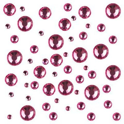 Стразы цветные микс размеров в баночке "Rose"