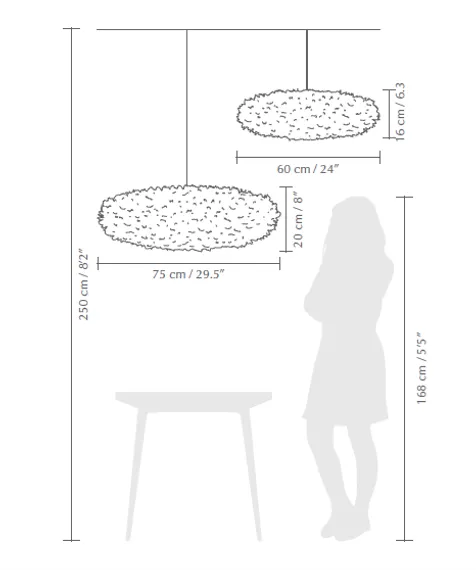 Плафон Umage EOS Esther Medium, Ø75х49х20 см, белый