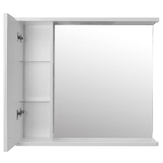 Зеркало-шкаф Loranto Дина 75, 750х700х140 левостороннее, белое (CS00049719)