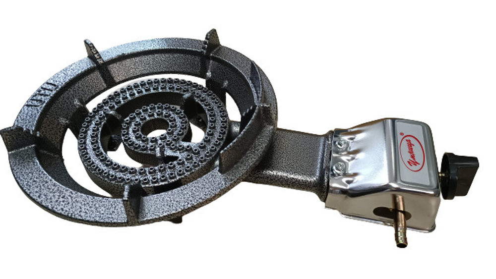 Горелка газовая высокой мощности чугунная с пьезорозжигом Умница ПГЧ- 1Н (6 кВт) для казанов/автоклавов/дистилляторов