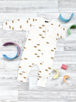 Комбинезон Mjölk Sleep and Play Бумажные кораблики, на манжетах