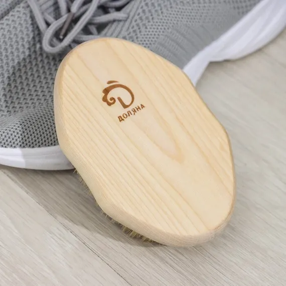 Щётка для обуви Доляна, без ручки, натуральная щетина, 156 пучков