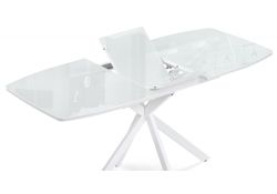 Стеклянный стол Тамаса 120(150)х70х76 белый