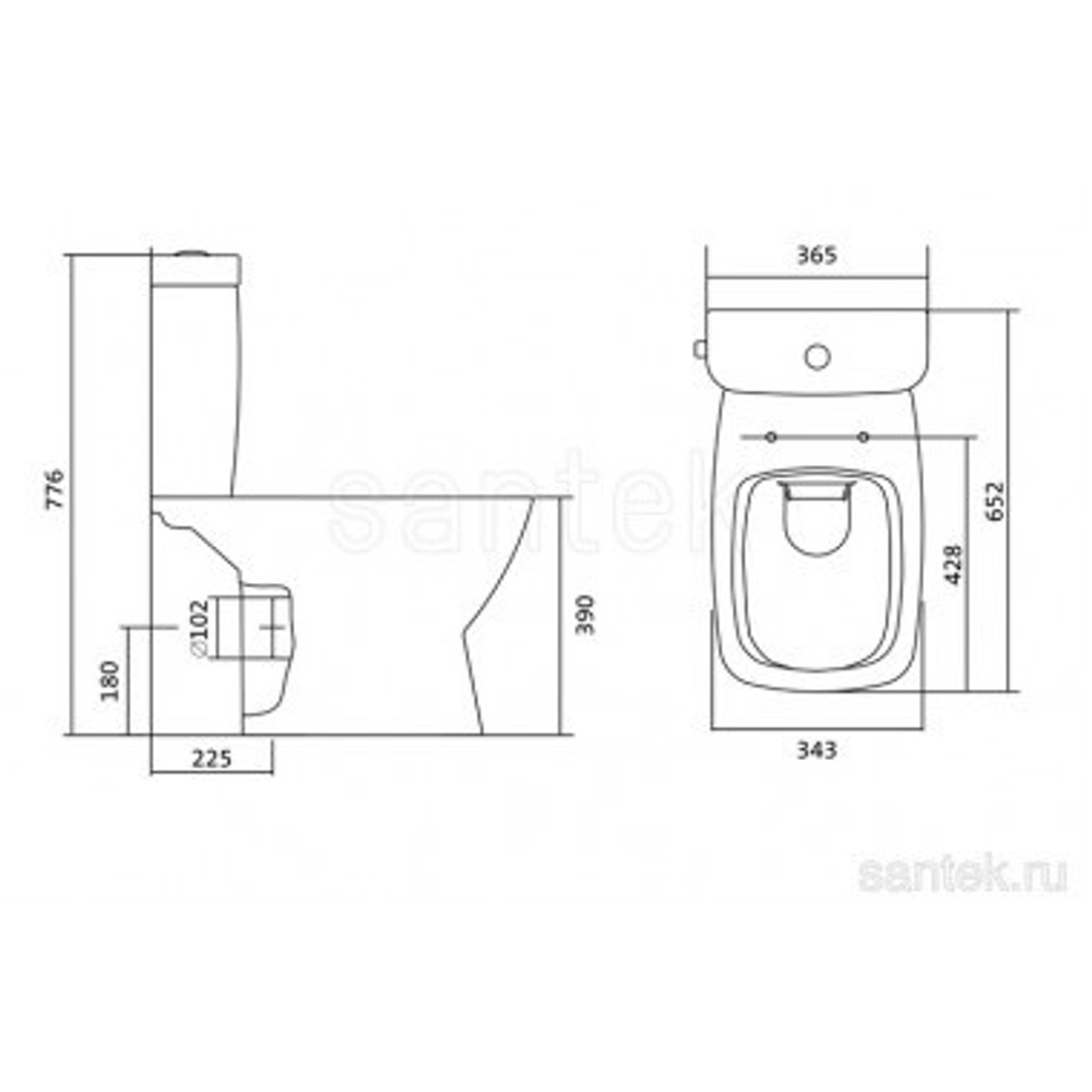 Унитаз-компакт НЕО г/в, 2-реж, DP Slim SoftClose.