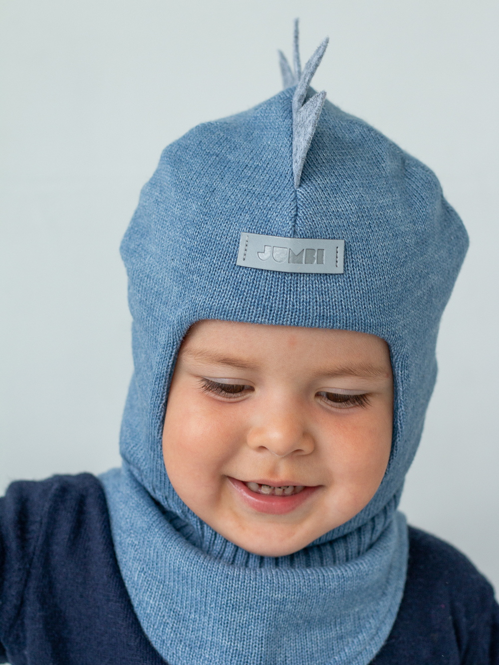 Шлем весенний/осенний вязаный (Деним) ОРЕО*