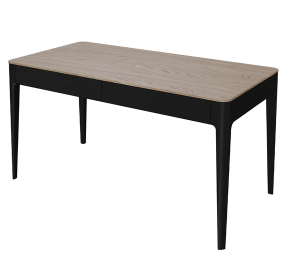 Стол письменный Type oak 140*70 см (натуральный дуб, черный)