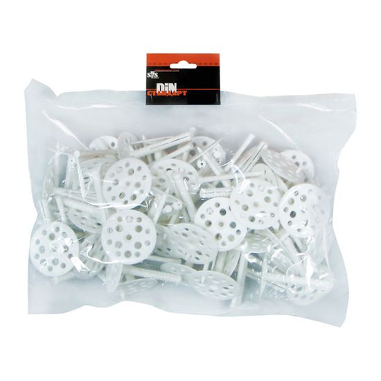 Дюбель гвоздь гриб 10х90 для изоляции с металл гвоздем