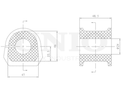 Втулка переднего стабилизатора UNIO RMP-10045