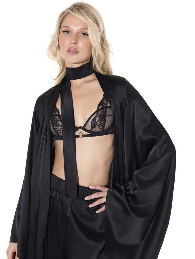 Шёлковый халат Emelene