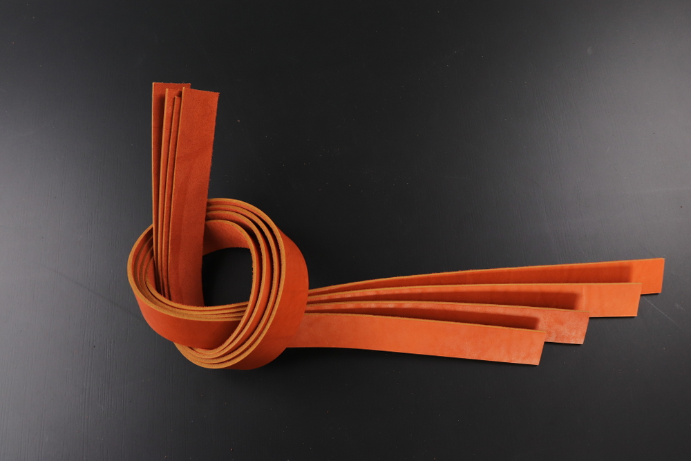 Ременная заготовка Рыжая гладкая 4мм+