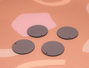 Подвеска soft touch круг сиреневый 22 мм