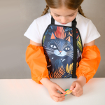 Фартук для творчества с застёжкой фастекс. Сказочные коты