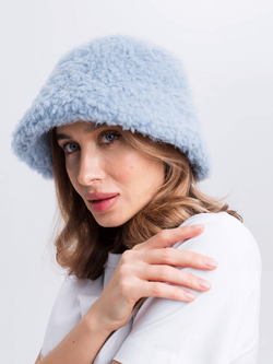 Панама теплая из шерсти мериноса, светло-голубая, SilverFox